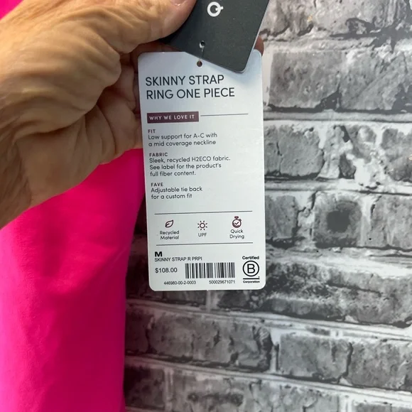 NWT Athleta Women's Vibrant Pink one piece swimsuit - Picture 4 of 11